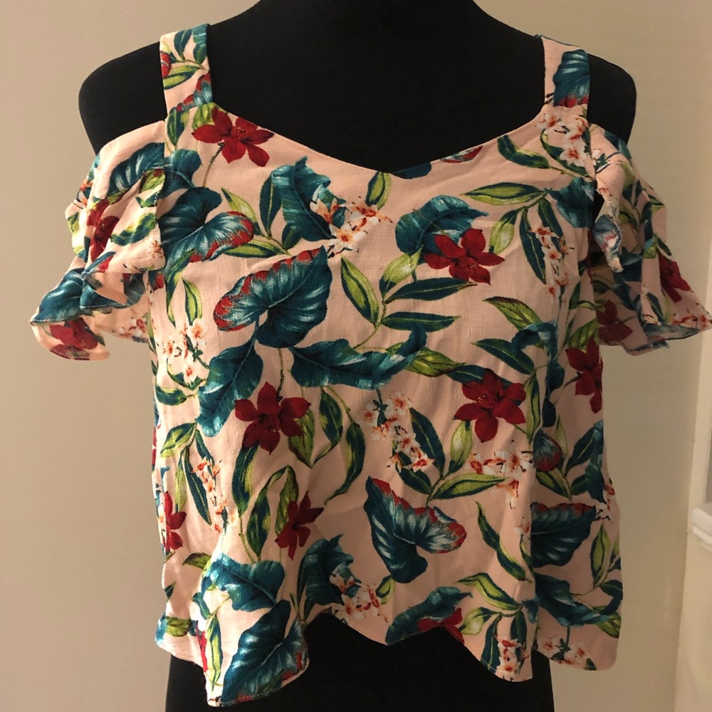 Top shop petite floral blouse